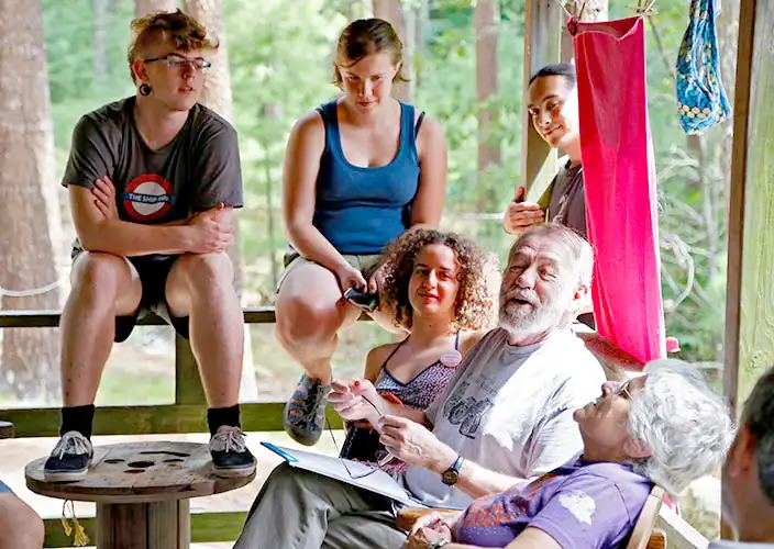 John Roberts and friends at a porch sing