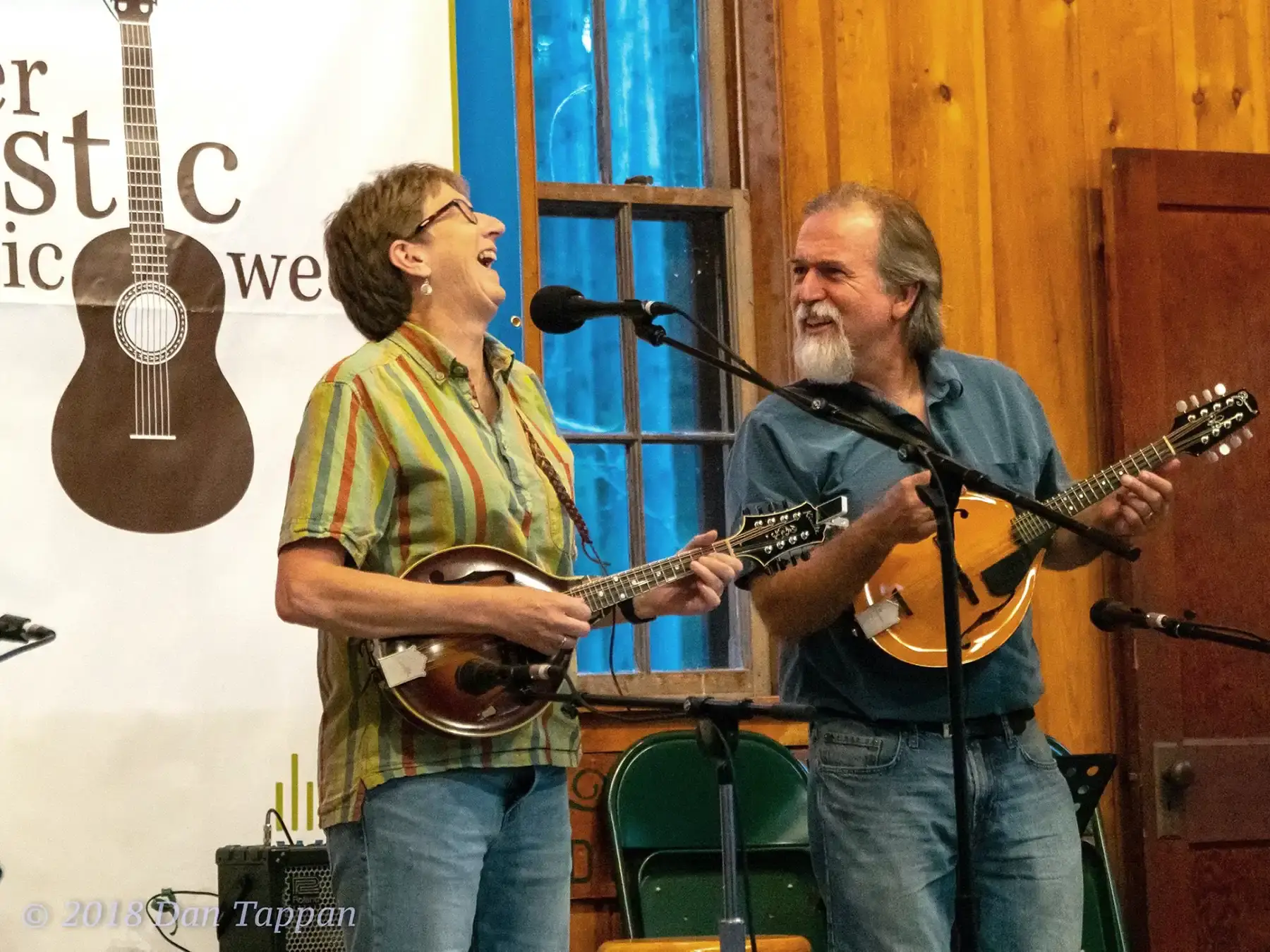 David Surette on stage with another musician