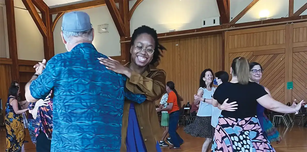 Smiling dancers at the Cleveland Butterfly Twirl