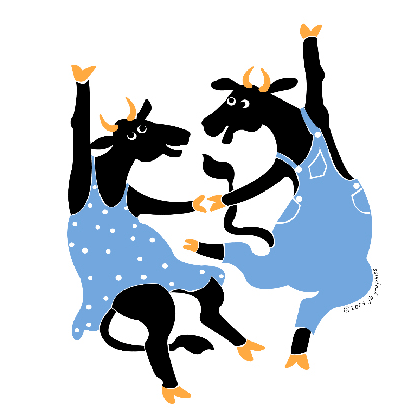 Logo of dancing cattle