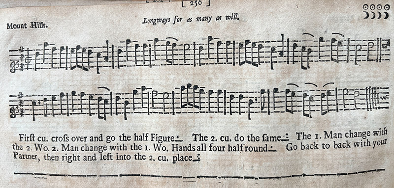 Sheet music from Playford's The Dancing Master