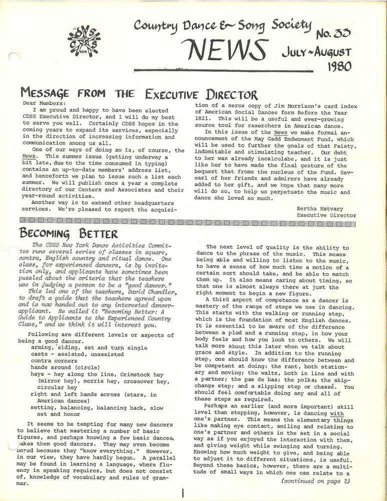 CDSS News Volume 33, July-August 1980