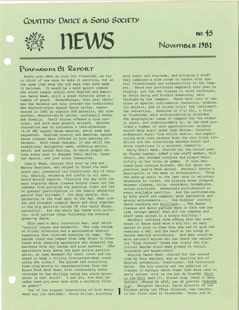 CDSS News Volume 43, November 1981