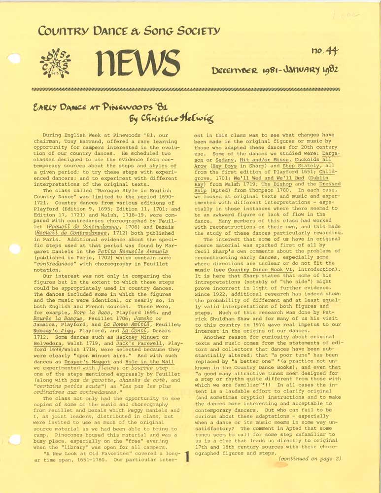 CDSS News Volume 44, December 1981-January 1982