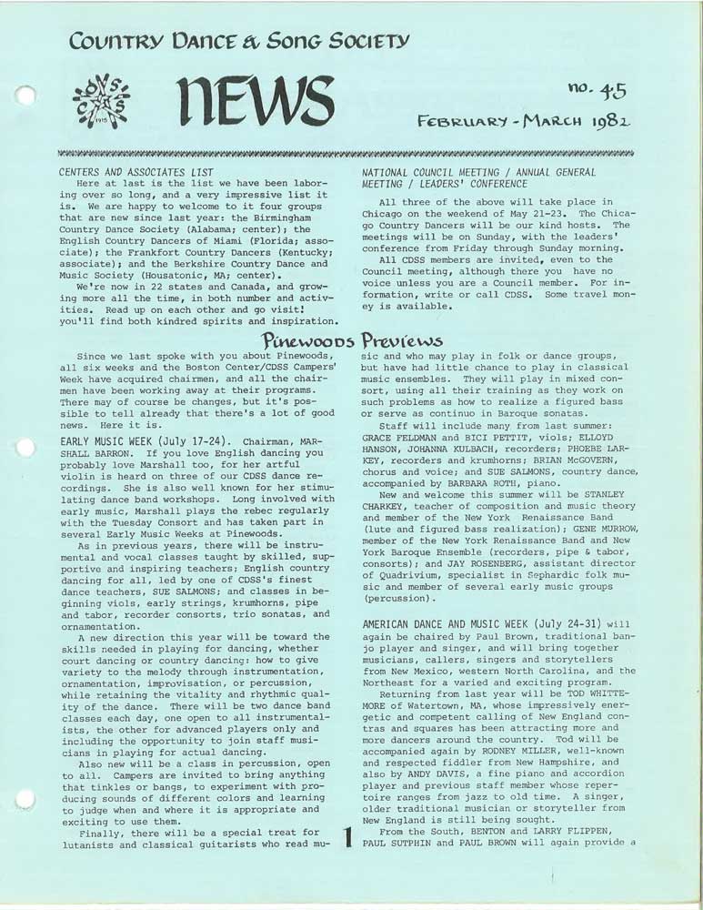 CDSS News No. 45, February-March 1982