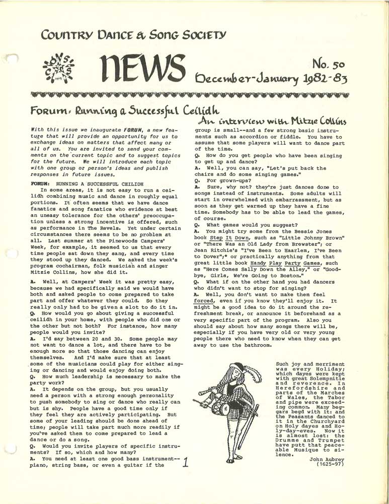 CDSS News No. 50, December 1982-January 1983