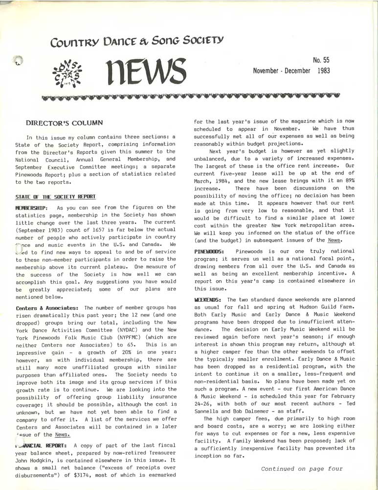 CDSS News No. 55, November-December 1983