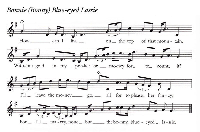 "Bonnie Blue-Eyed Lassie" sheet music
