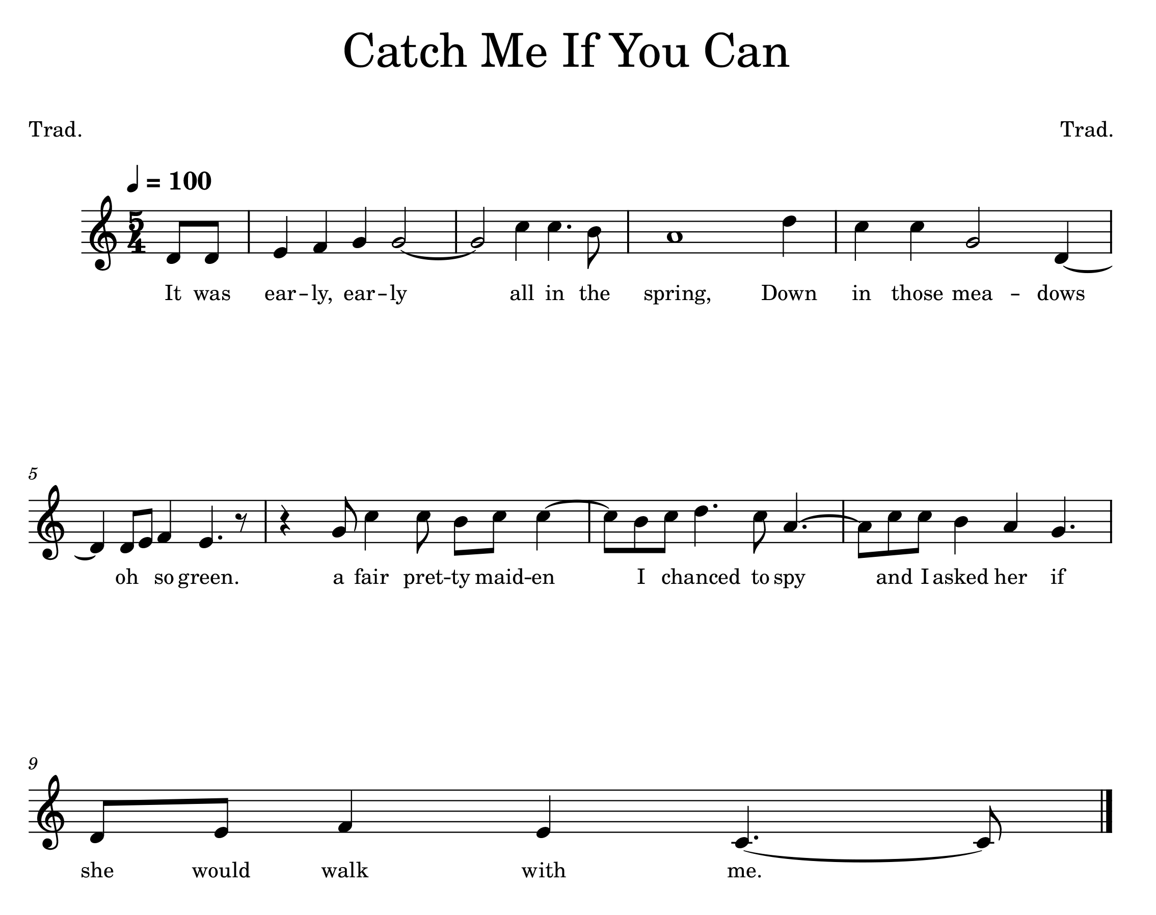 "Catch Me If You Can" sheet music