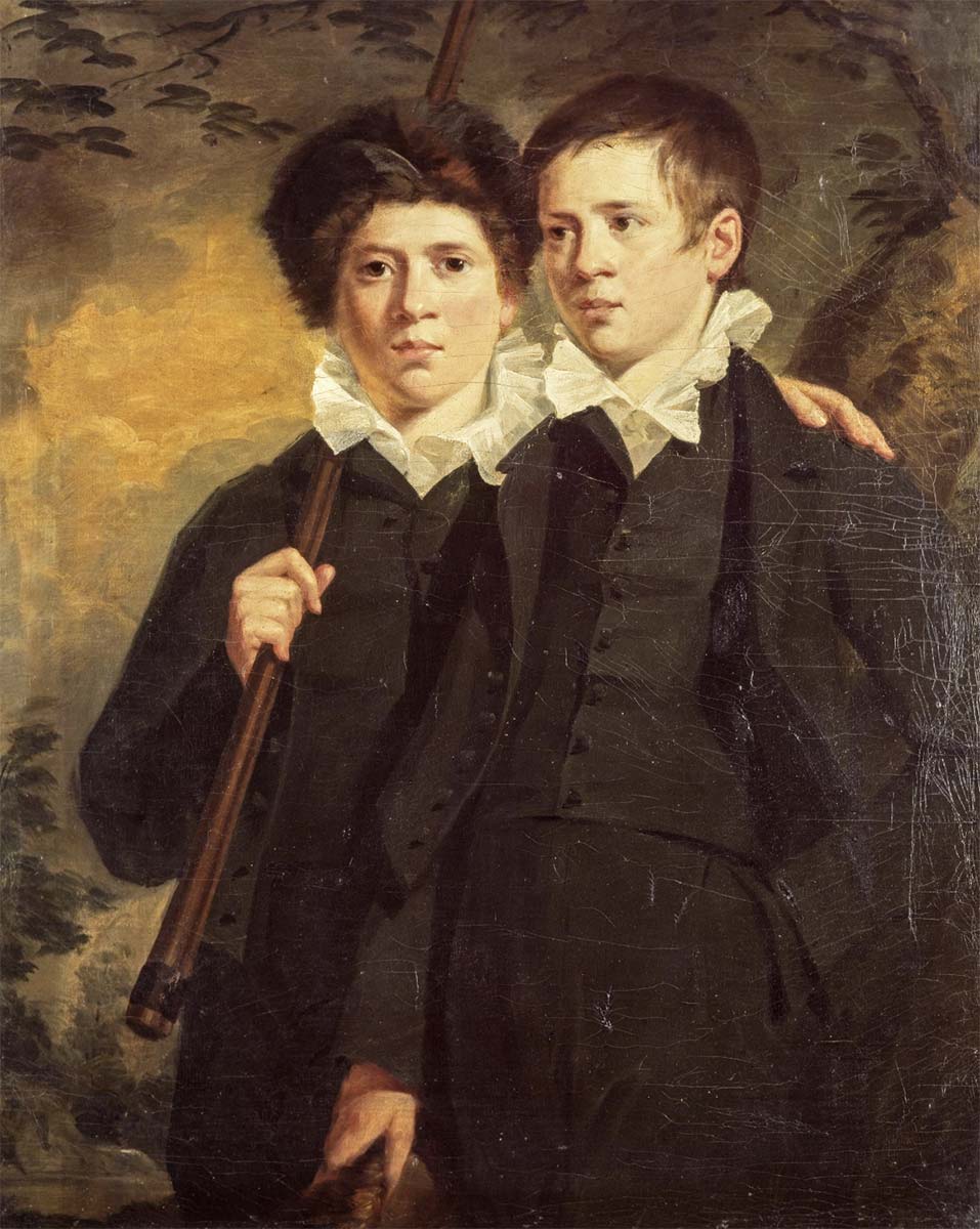 Painting of twin boys