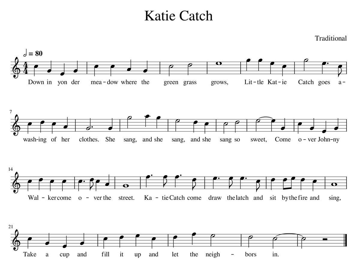 "Katie Catch" sheet music