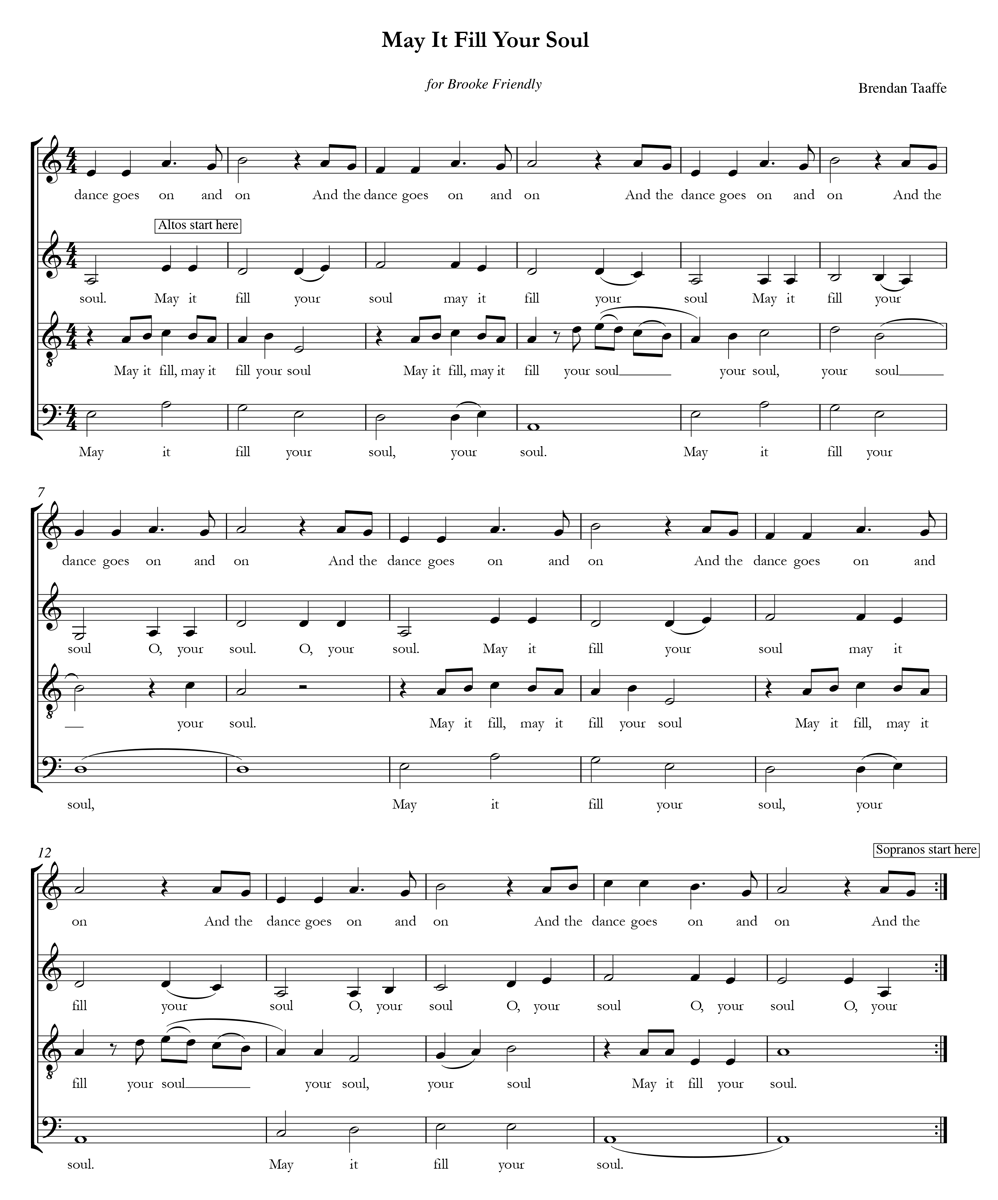 "May It Fill Your Soul" sheet music