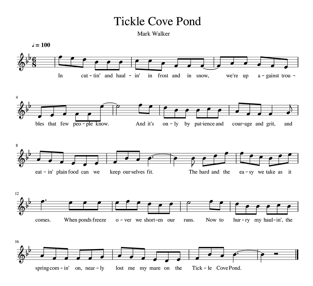 Tickle Cove Pond music