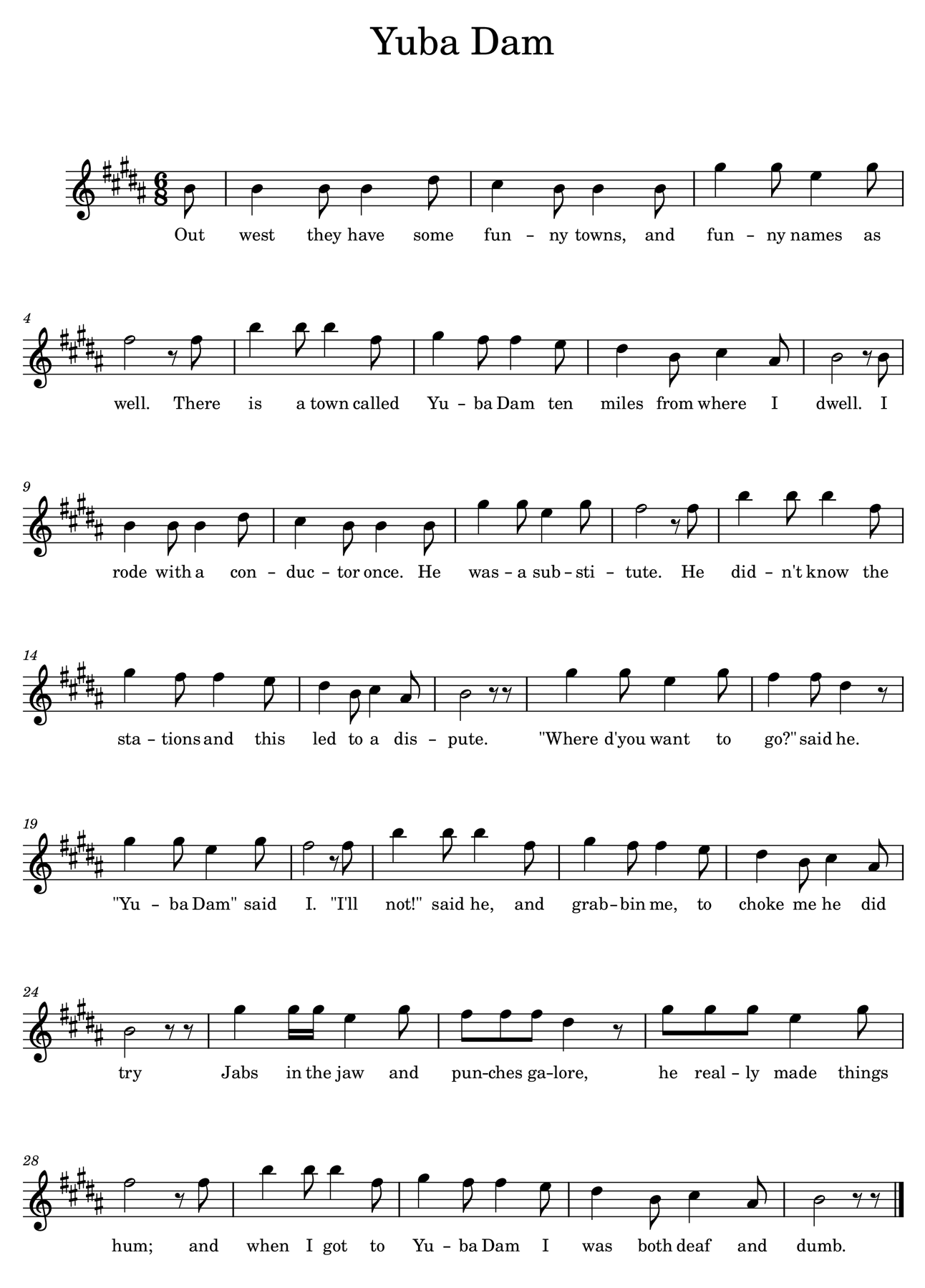 'Yuba Dam' sheet music