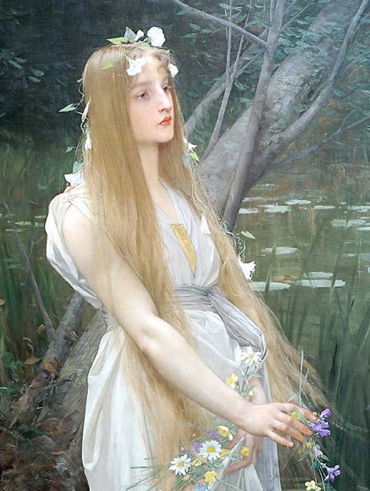 Painting of Ophelia by Jules LeFebvre