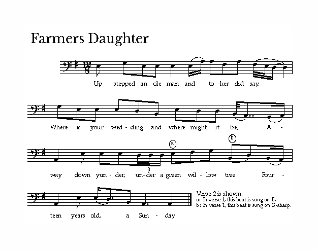 Farmer's Daughter notation