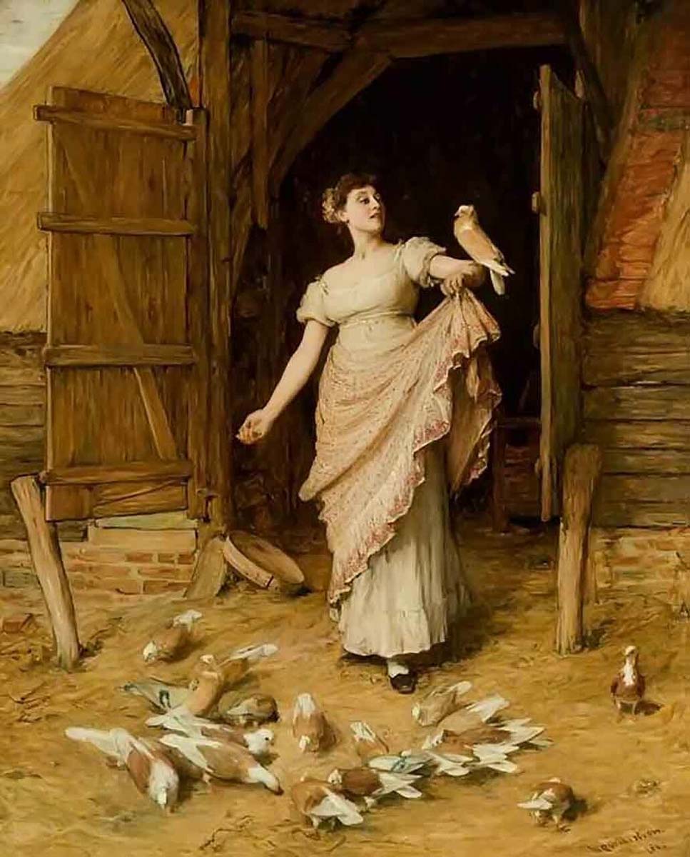 Painting of a farmer's daughter by Sir William Quiller Orchardson