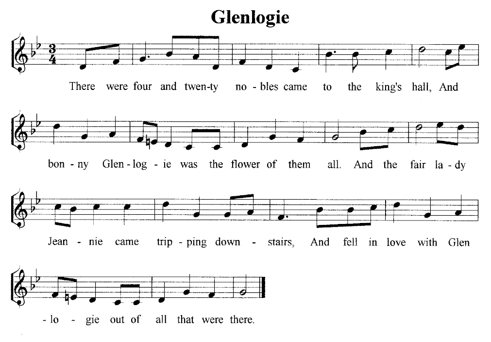"Glenlogie" sheet music