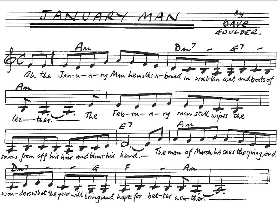 january man tune notation