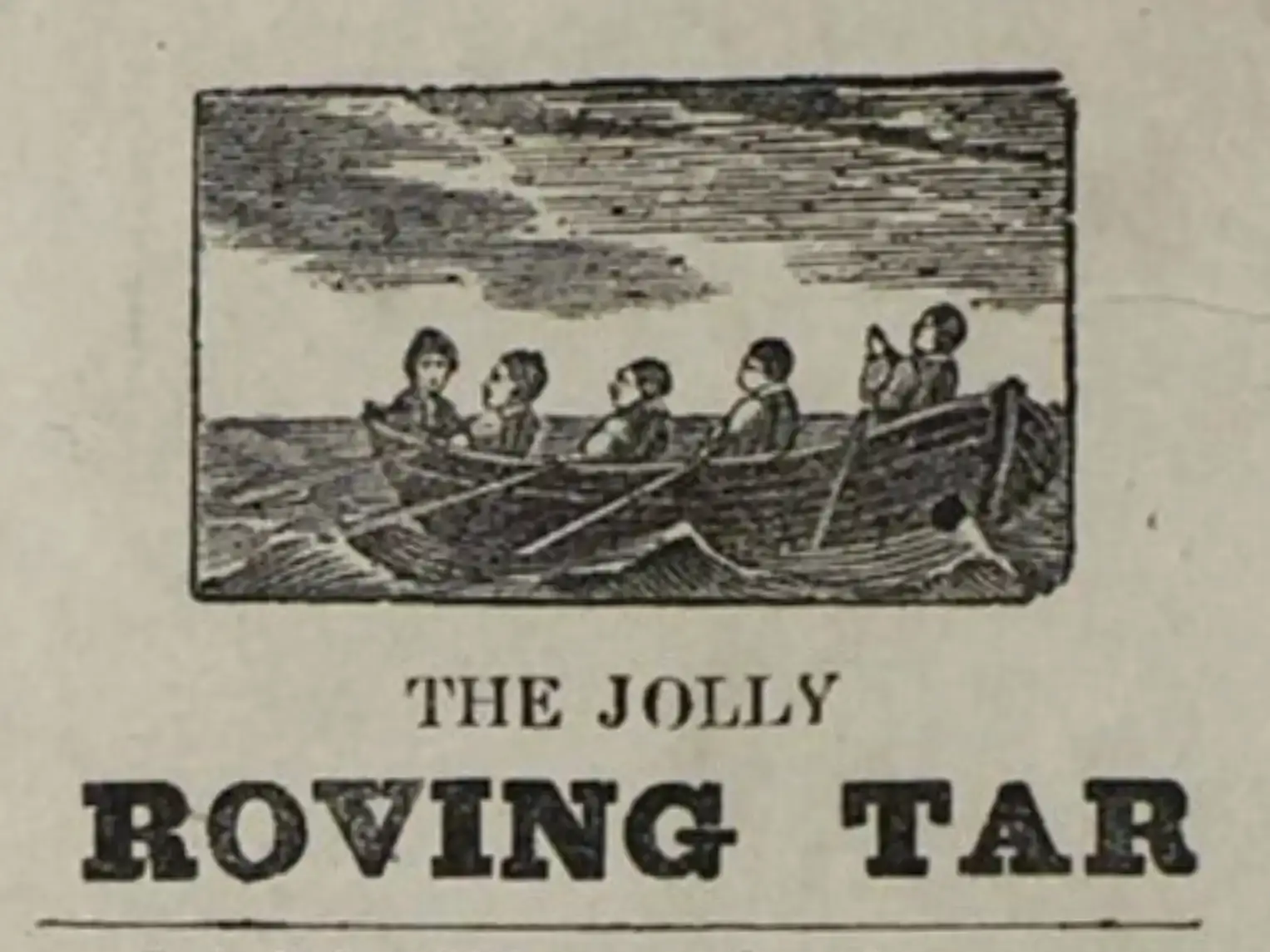 Engraving illustrating "The Jolly Roving Tar"