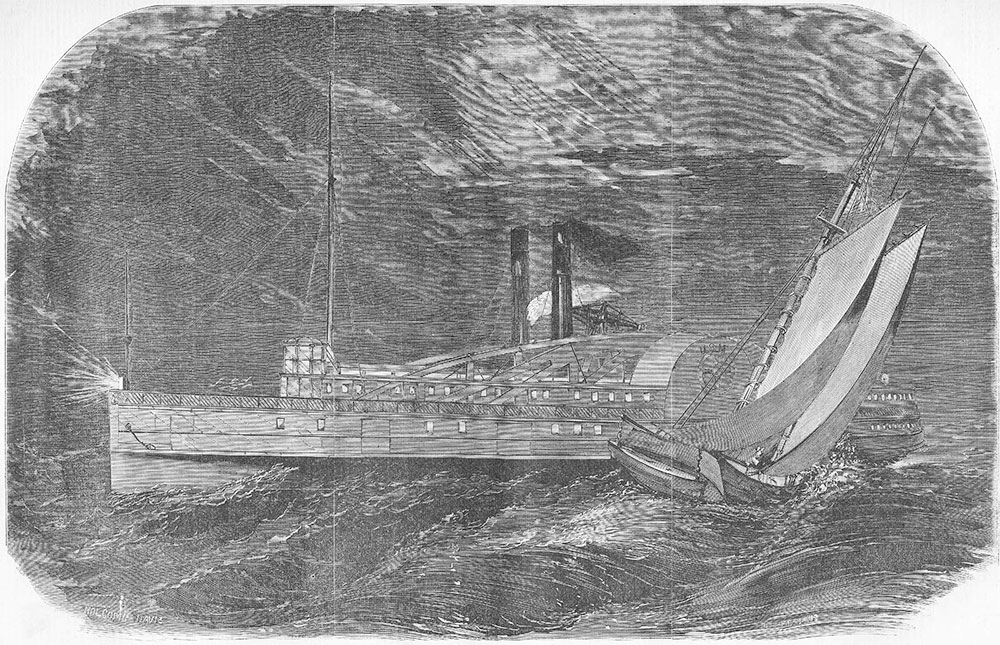 The Lady Elgin during the crash