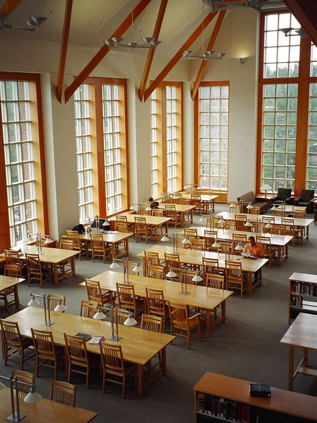 Dimond Library reading room at the University of New Hampshire