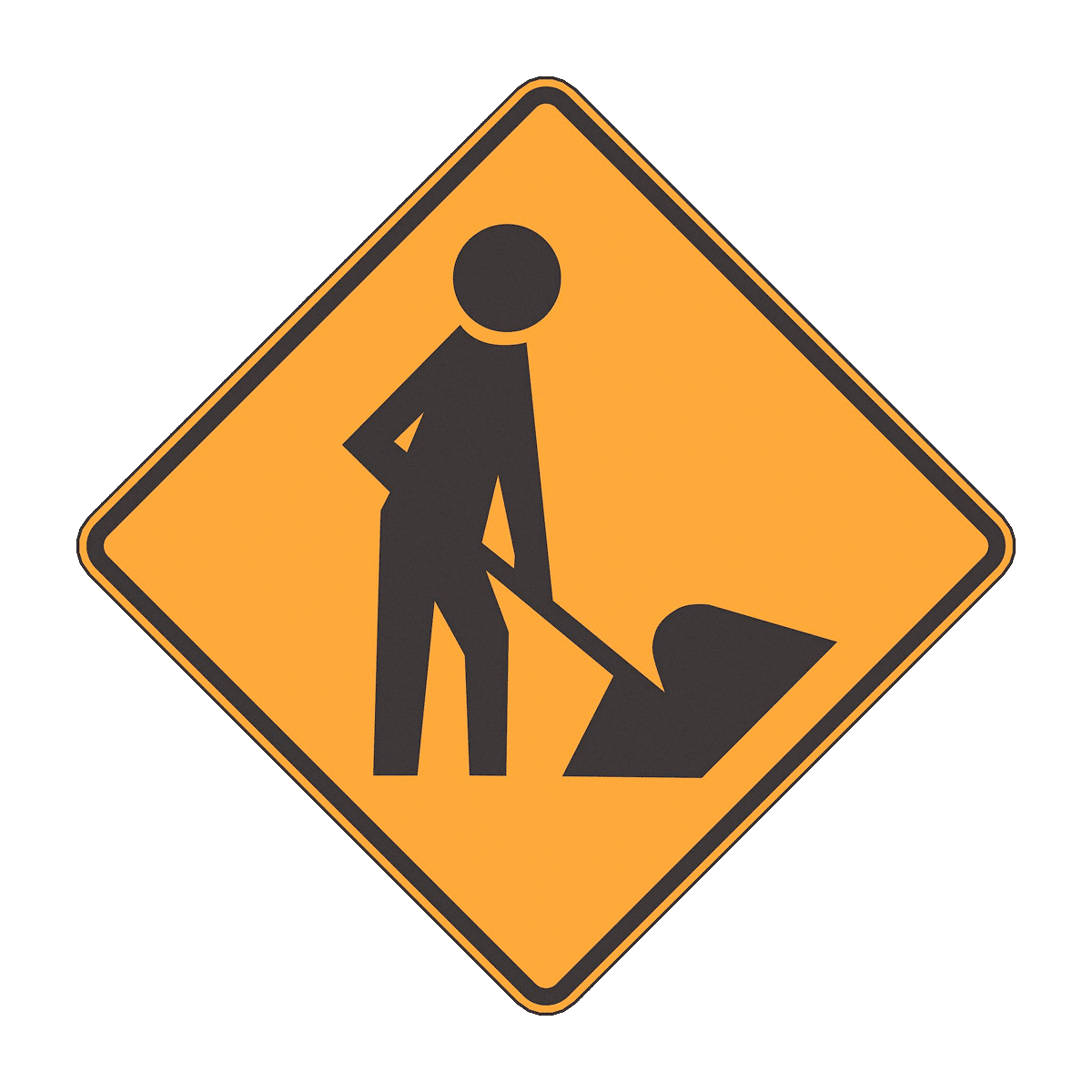 Road construction sign