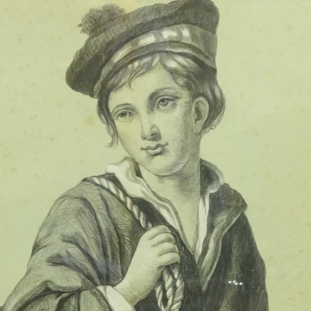 Illustration of a young person in a sailor suit